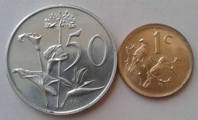 1984 Republic uncirculated 50c and 1c