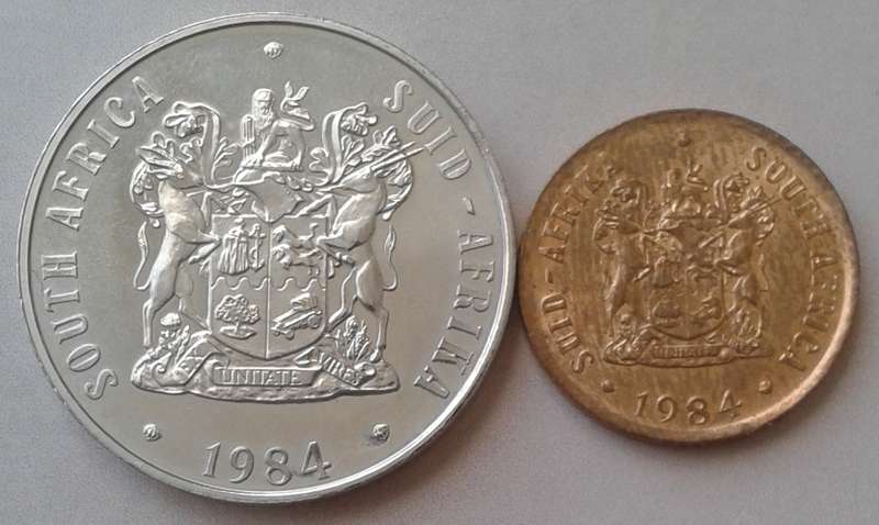 1984 Republic uncirculated 50c and 1c
