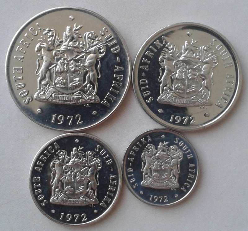 1972 Republic proof 50c-5c (4 coins)