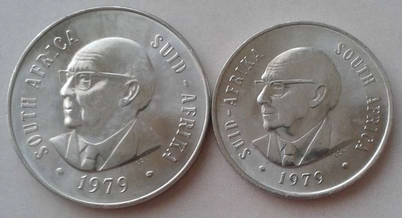 1979 Republic uncirculated nickel 50c and 20c