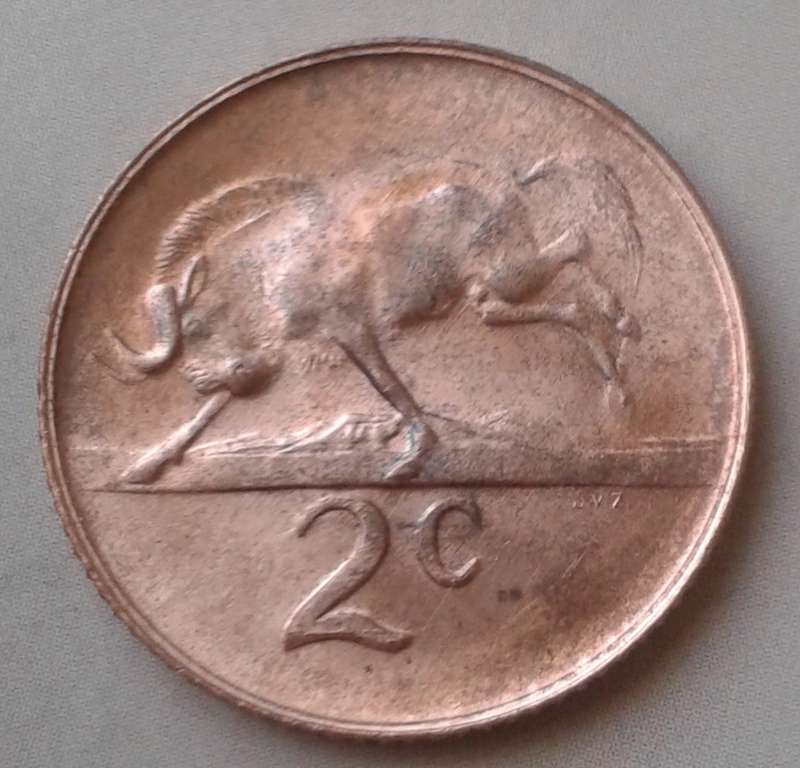1966 Afrikaans uncirculated 2c