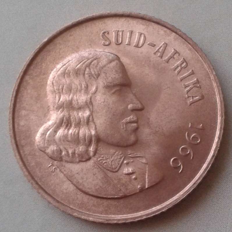 1966 Afrikaans uncirculated 2c