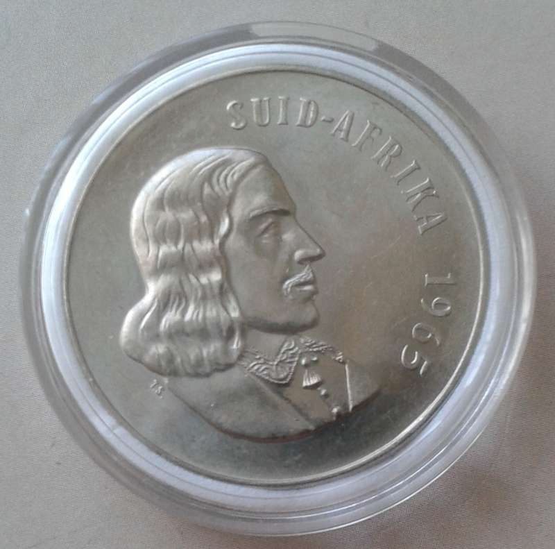 Encapsulated 1965 Afrikaans proof 50c.