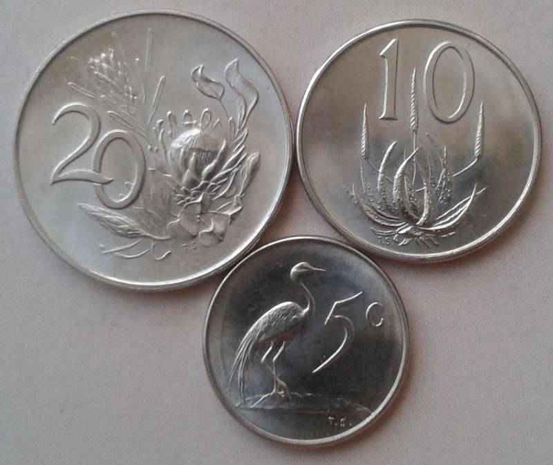1965 Republic proof 20c-5c (3 coins)