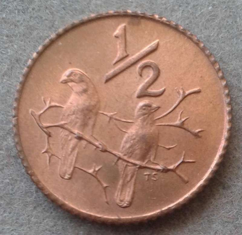 Scarcer 1973 uncirculated 1/2c (mintage: 20000).