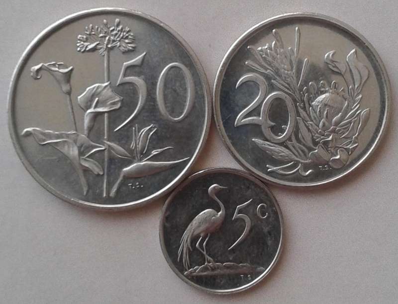 1970 Republic proof  50c/20c and 5c