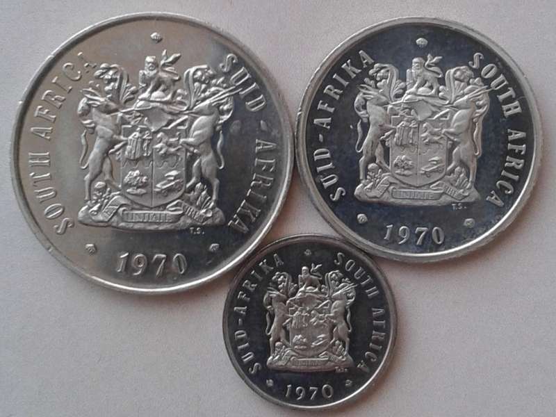 1970 Republic proof  50c/20c and 5c
