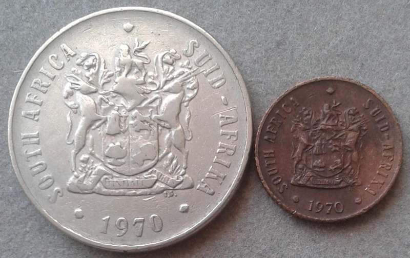 1970 Circulated 50c and 1/2c