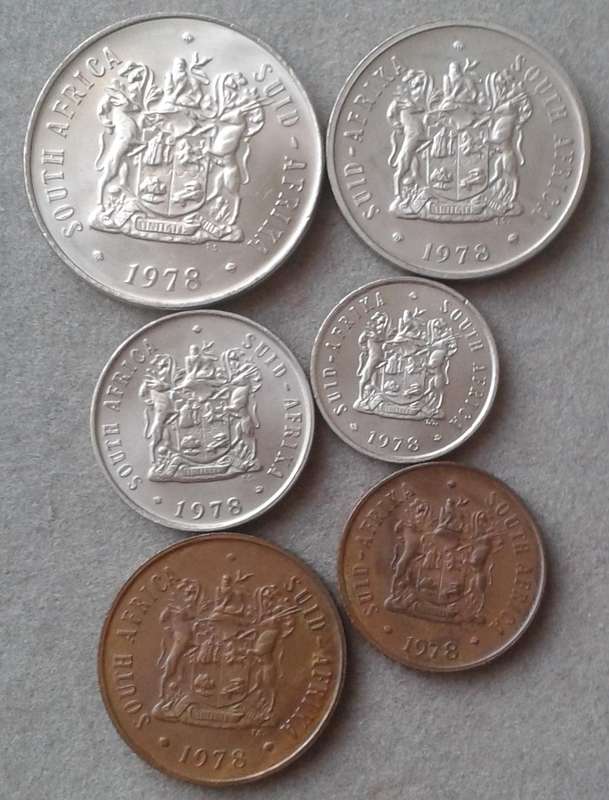 1978 Republic uncirculated 50c-1c set (6 coins)