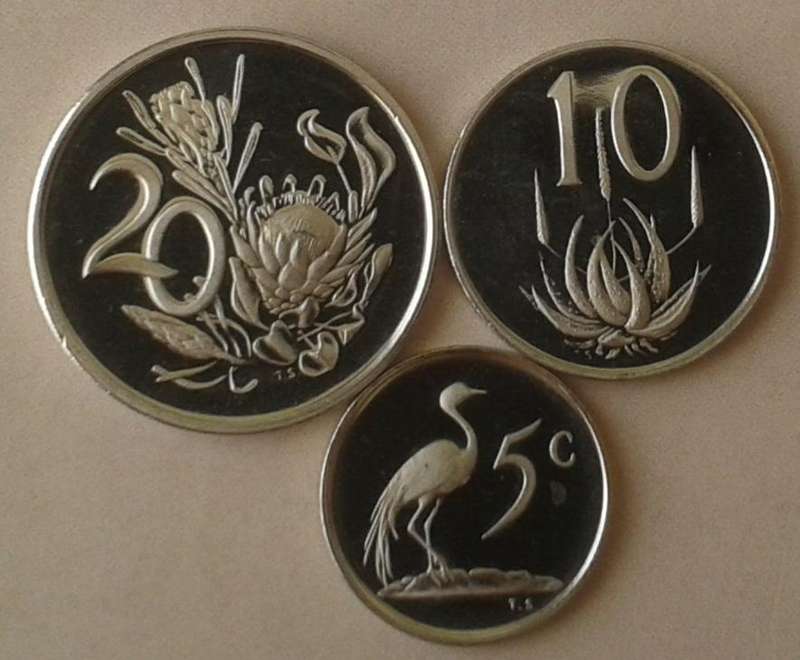 1969 Republic proof 20c-5c (3 coins)