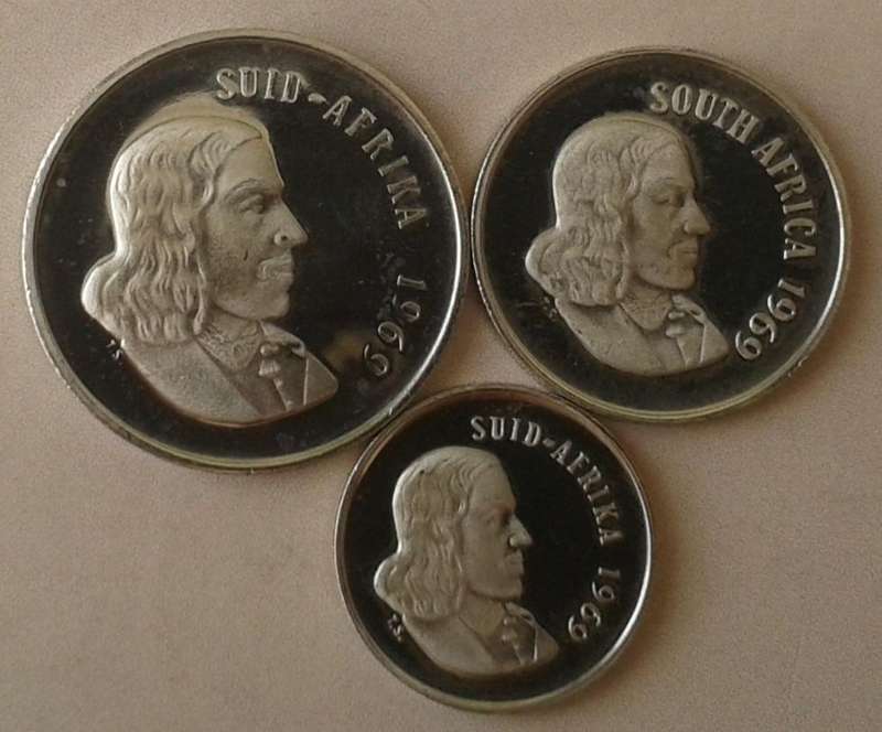 1969 Republic proof 20c-5c (3 coins)