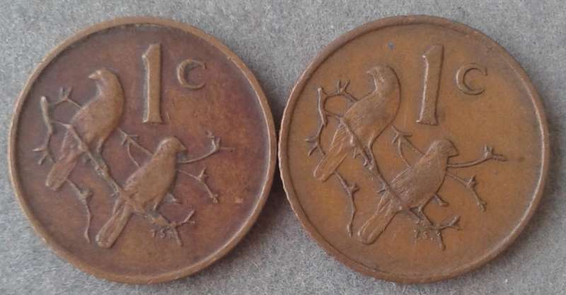 1969 English and Afrikaans 1c set