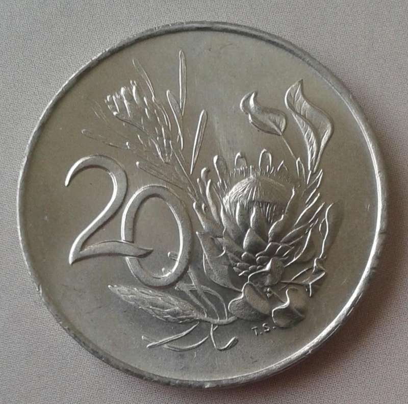 1968 Afrikaans 20c (Pres.Swart) - Lower mintage.