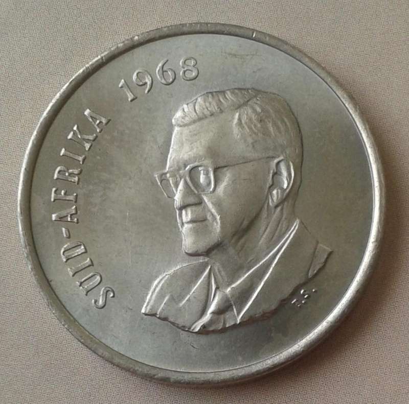 1968 Afrikaans 20c (Pres.Swart) - Lower mintage.