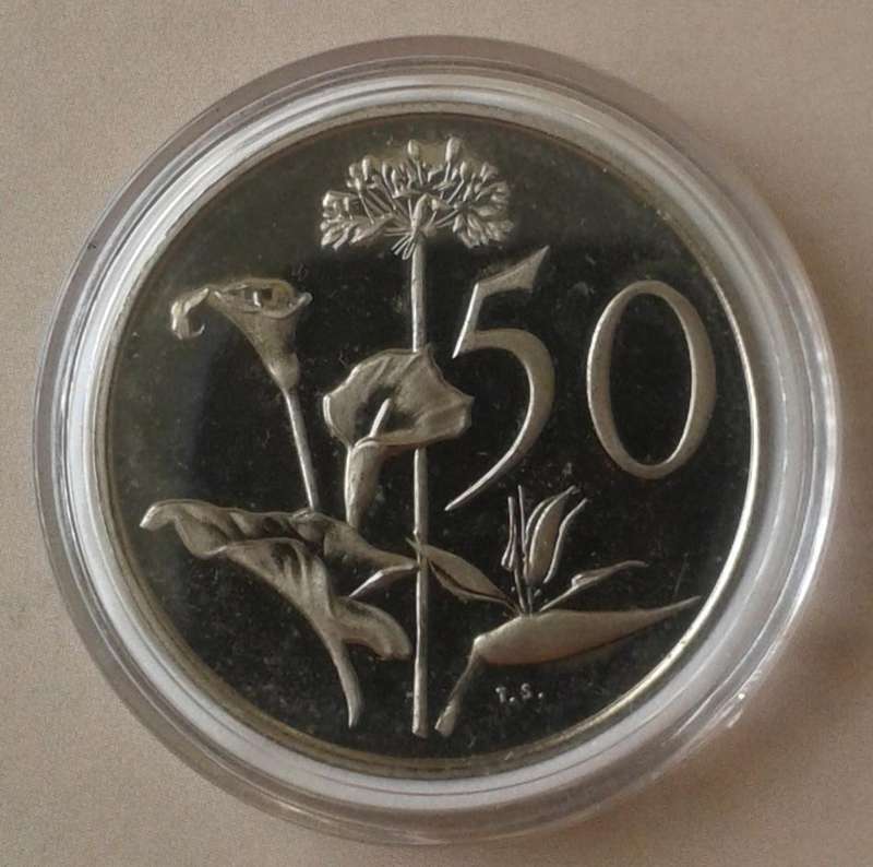 Encapsulated 1969 English proof 50c (mintage: 12000)