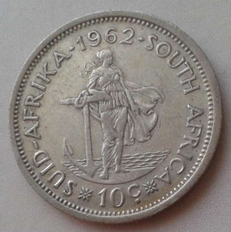 1962 Republic silver 10c coin