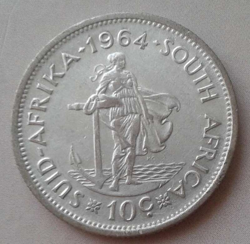 1964 Republic silver 10c coin