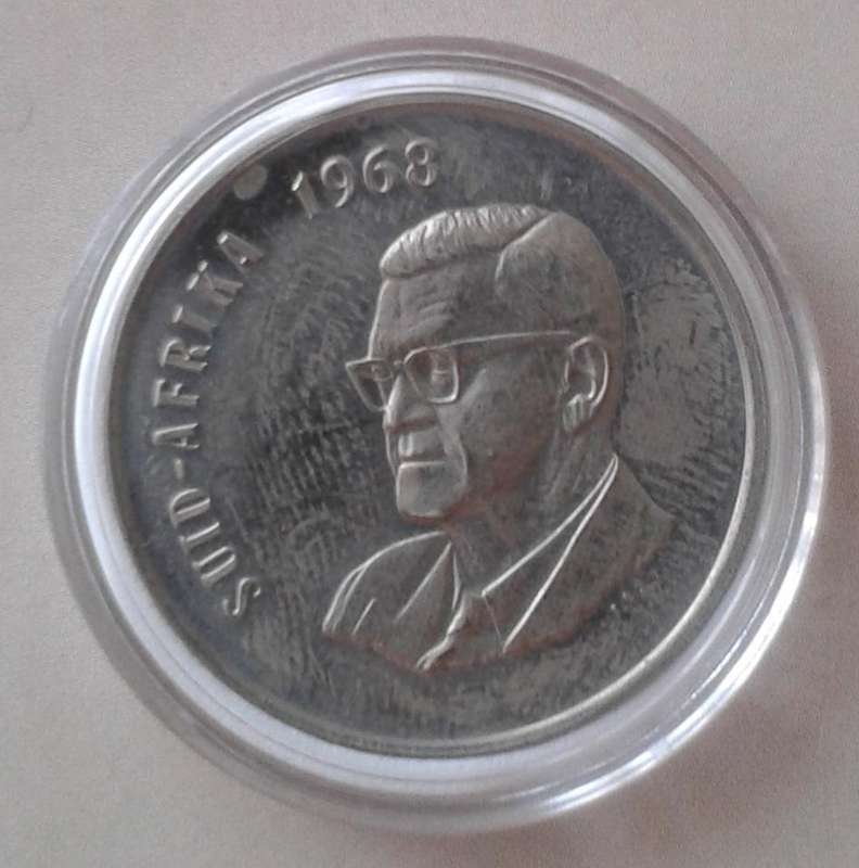 Encapsulated 1968 Afrikaans proof 50c