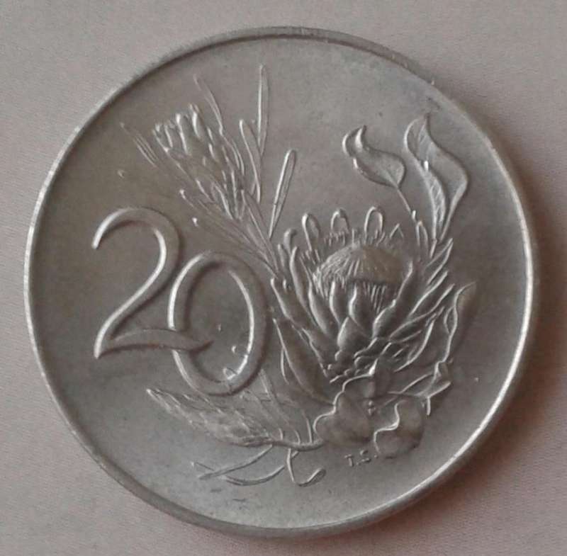 1965 Uncirculated nickel 20c (Afrikaans)