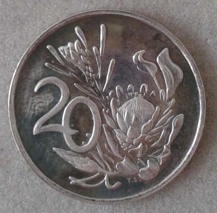 Encapsulated 1980 Republic proof 20c