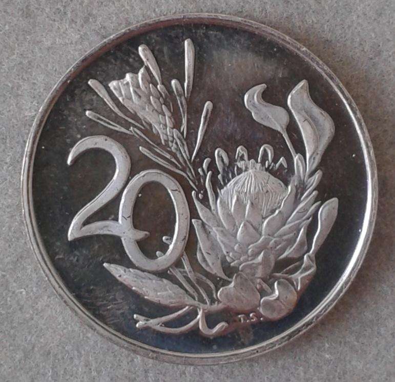 Encapsulated 1989 Republic proof 20c
