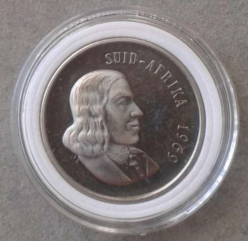 Encapsulated 1969 Afrikaans Republic proof 20c