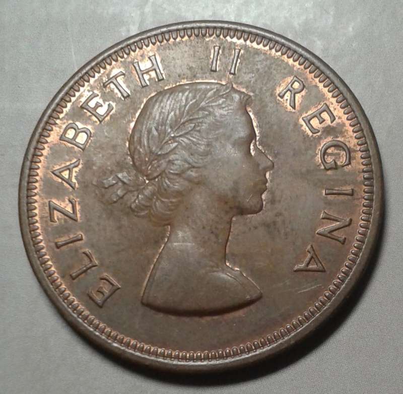 Uncirculated 1960 union penny with remaining lustre