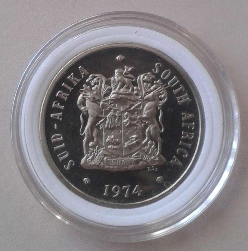 Encapsulated 1974 Republic proof 20c