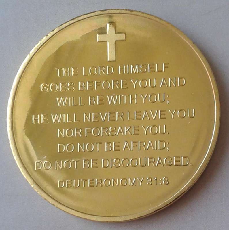 Tree of life commemorative novelty coin with inspirational bible verse - (40mm)
