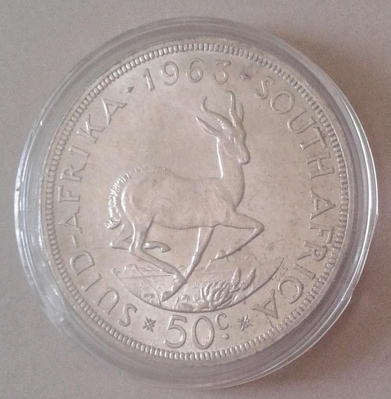 Encapsulated 1963 silver 50c (Proof Like)