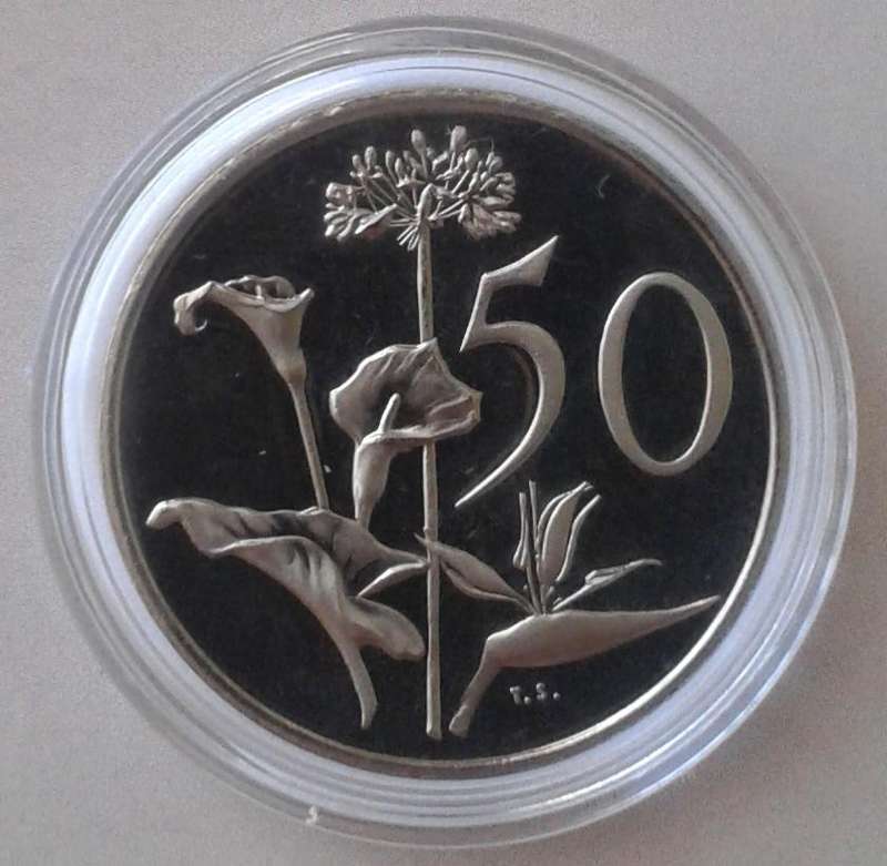 Encapsulated 1976 proof nickel 50c