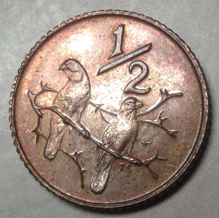 1976 Republic proof 1/2c (mintage: 21000).