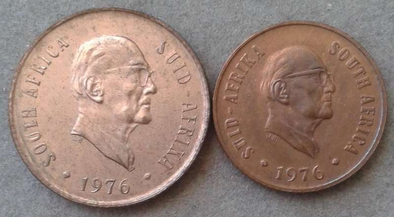 1976 Republic uncirculated 2c and 1c