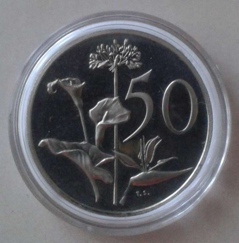 Encapsulated 1982 proof nickel 50c