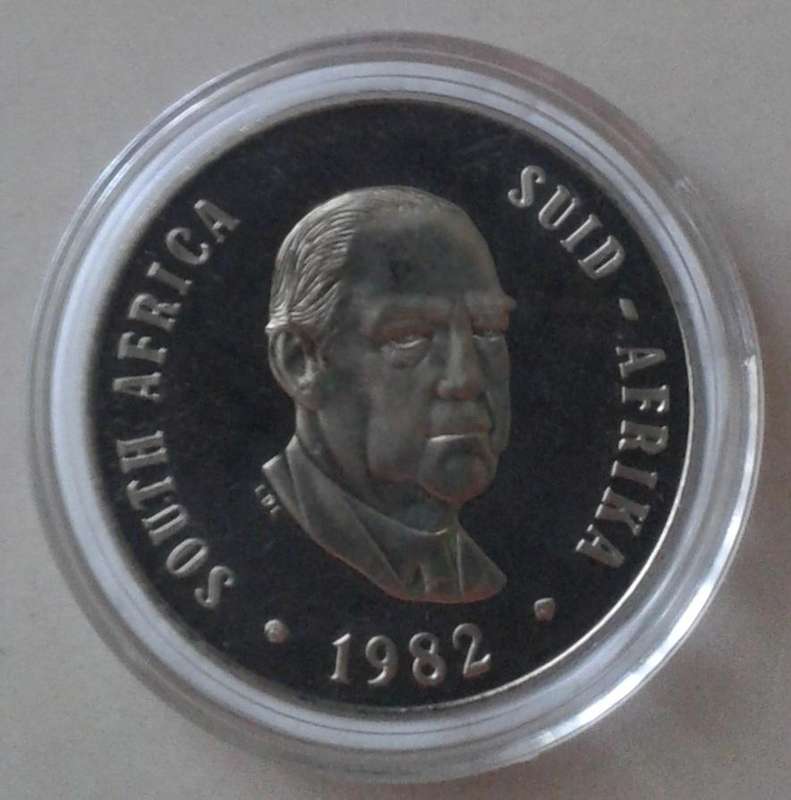 Encapsulated 1982 proof nickel 50c