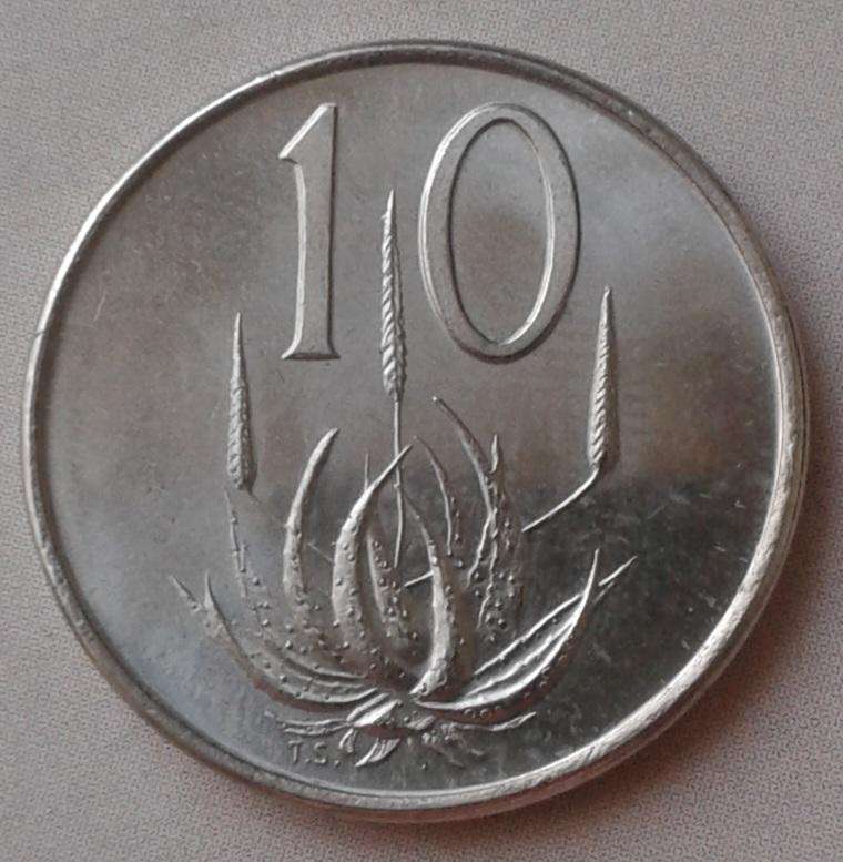 1965 Afrikaans proof 10c coin