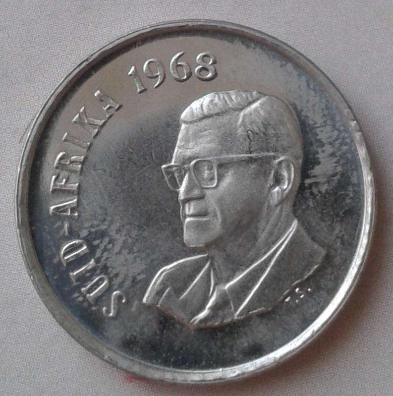 1968 Afrikaans proof 10c coin