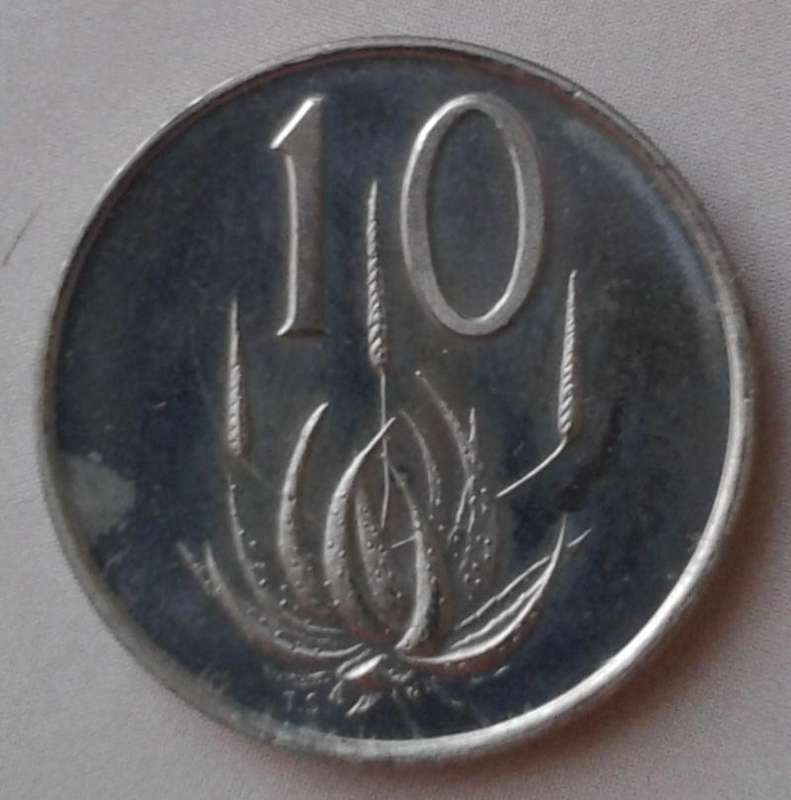 1968 Afrikaans proof 10c coin.