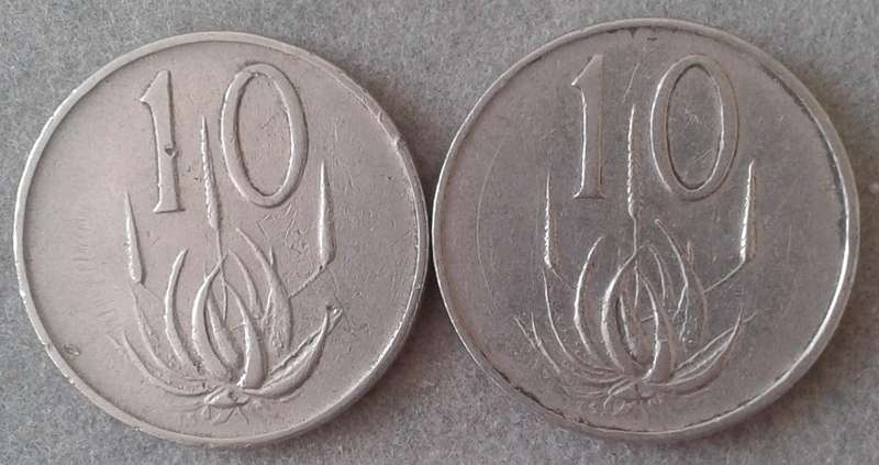 1966 Afrikaans/English nickel 10c set