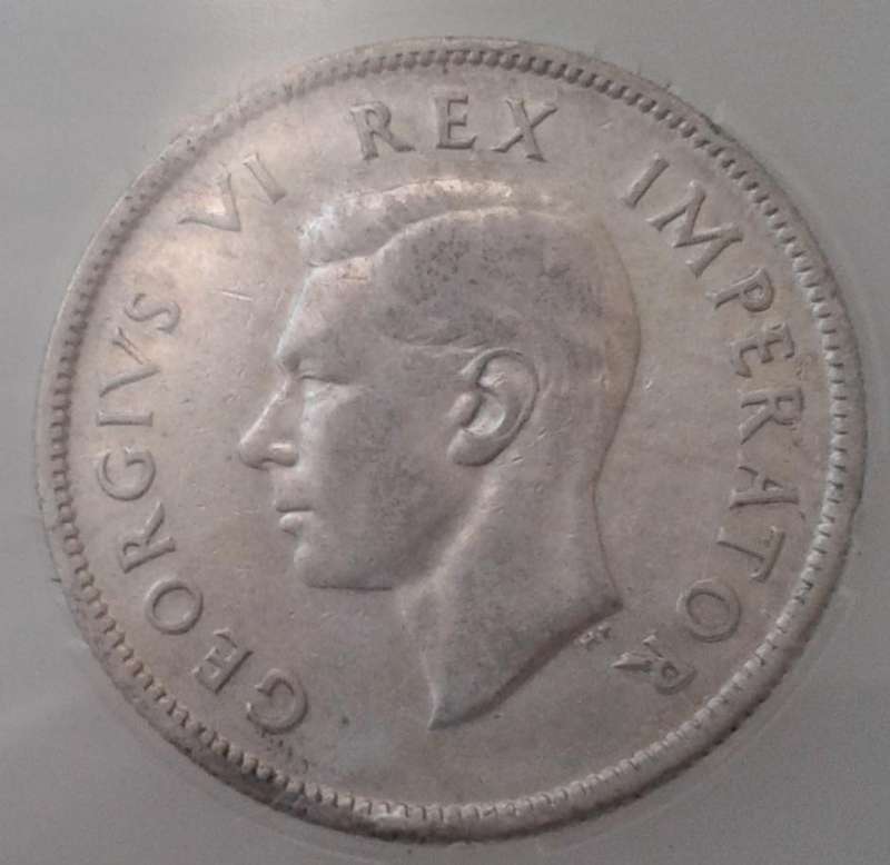 1939 Union silver 2 Shillings SANGS VF25
