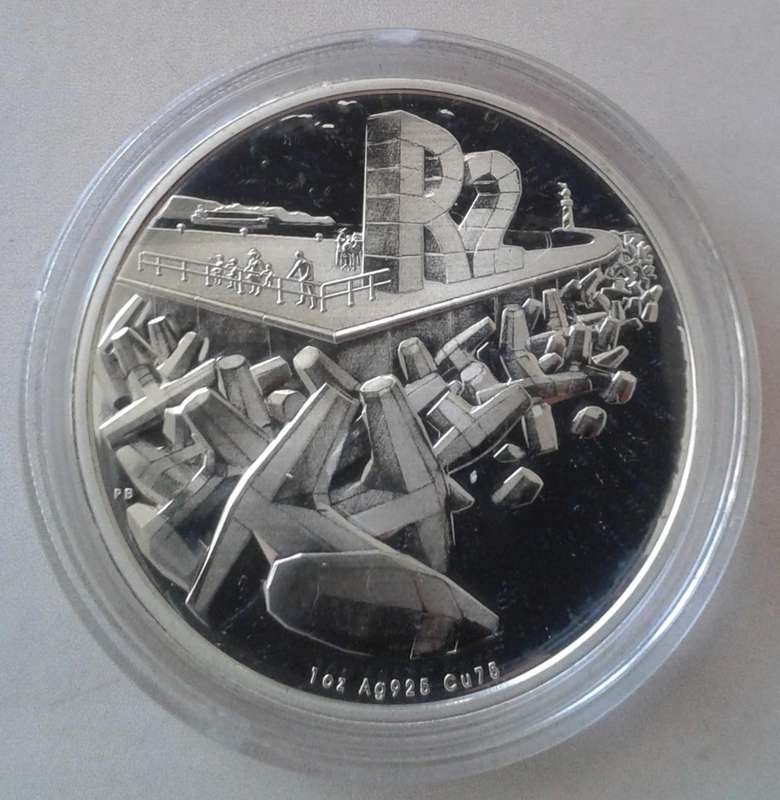 2016 Republic 1oz proof silver R2 in box incl.certificate  - The Dolos