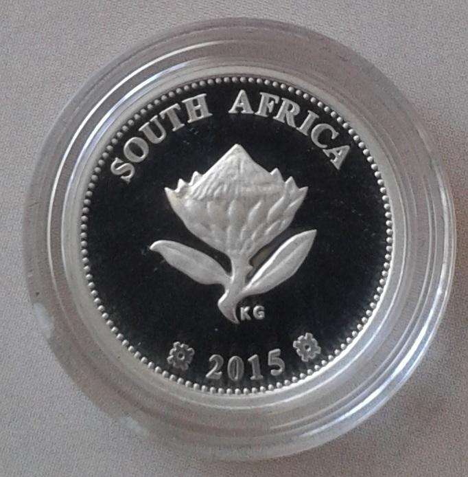 2015 (Class 19 D) Steam Locomotive proof silver 2 1/2c in S.A Mint bag