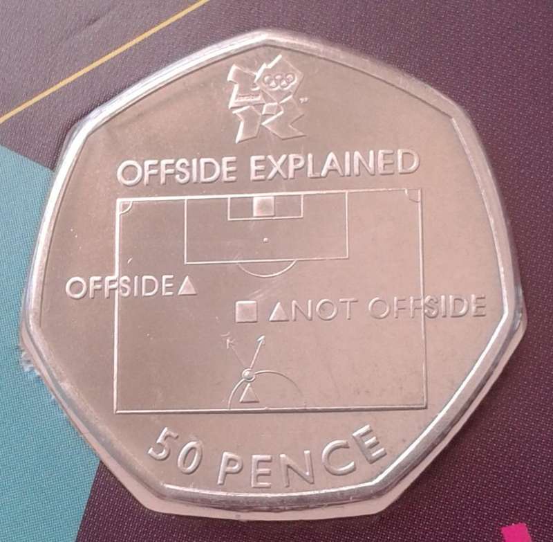 2011 Great Britain uncirculated (Football) 50 Pence in card