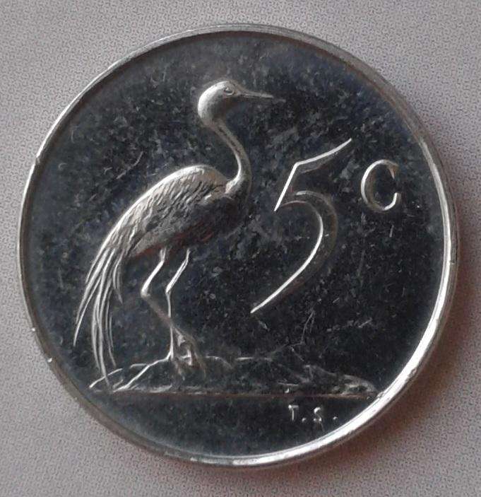 1966 Afrikaans nickel 5c