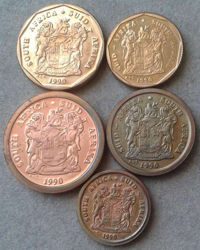 1990 Republic uncirculated 20c-1c