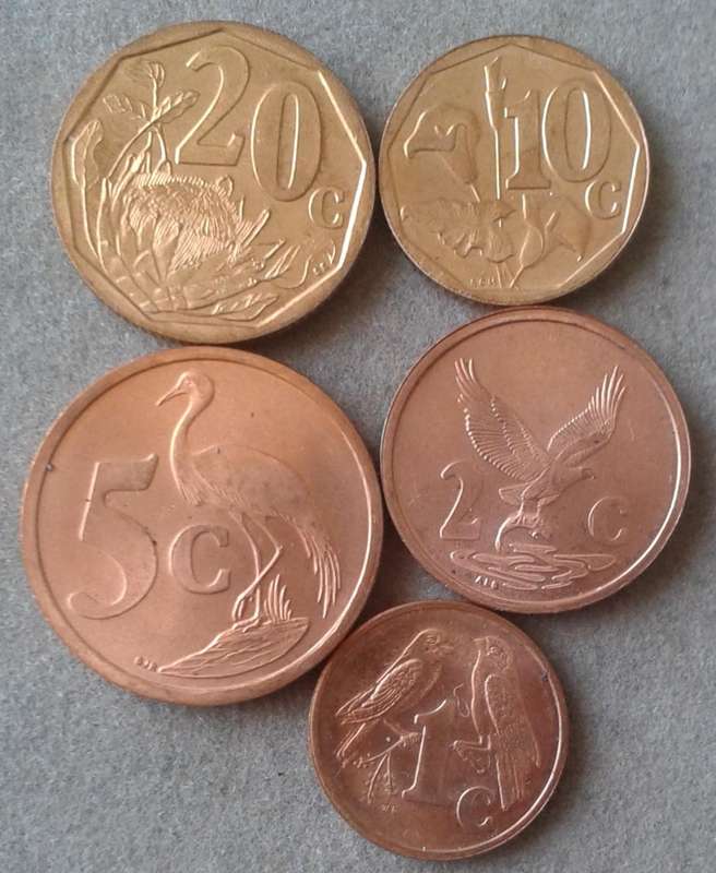 2001 Republic uncirculated 20c-1c