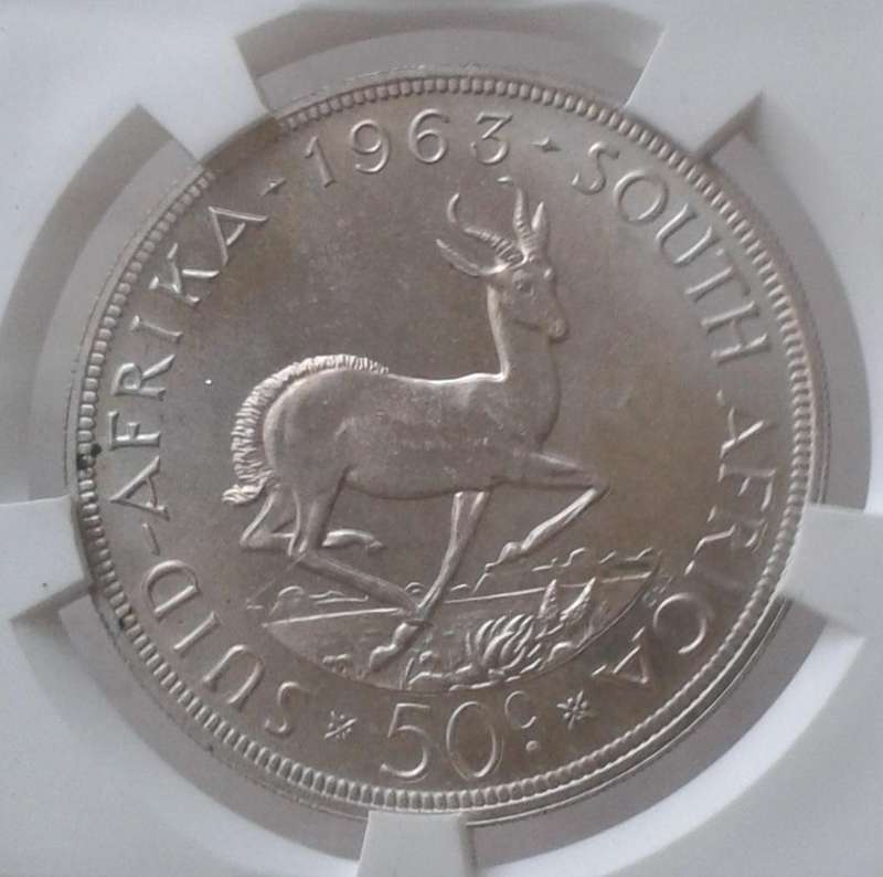 1963 Republic proof silver 50c SANGS PF63