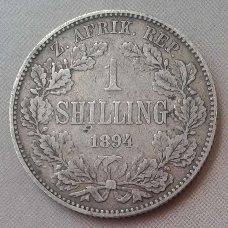 1894 ZAR Kruger silver shilling in very fine
