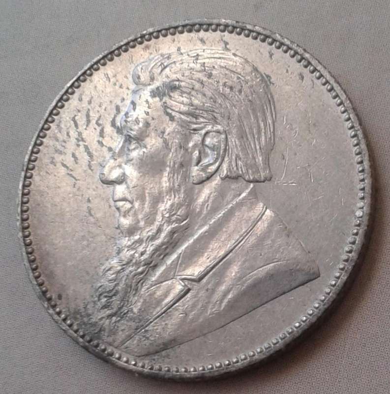 1897 ZAR Kruger silver shilling in XF+