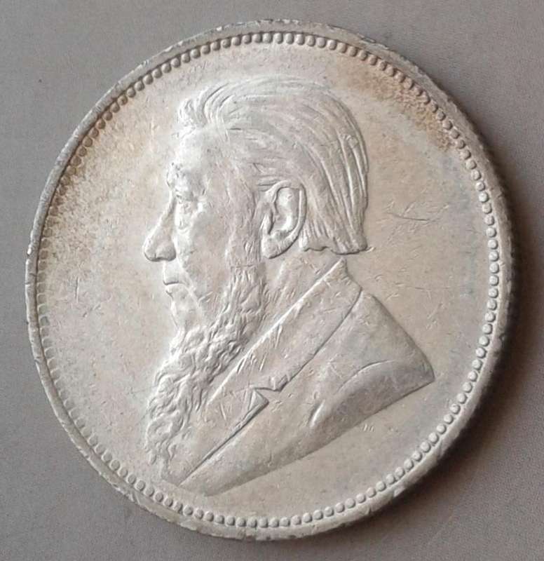 1896 ZAR Kruger silver 2 Shillings in XF+